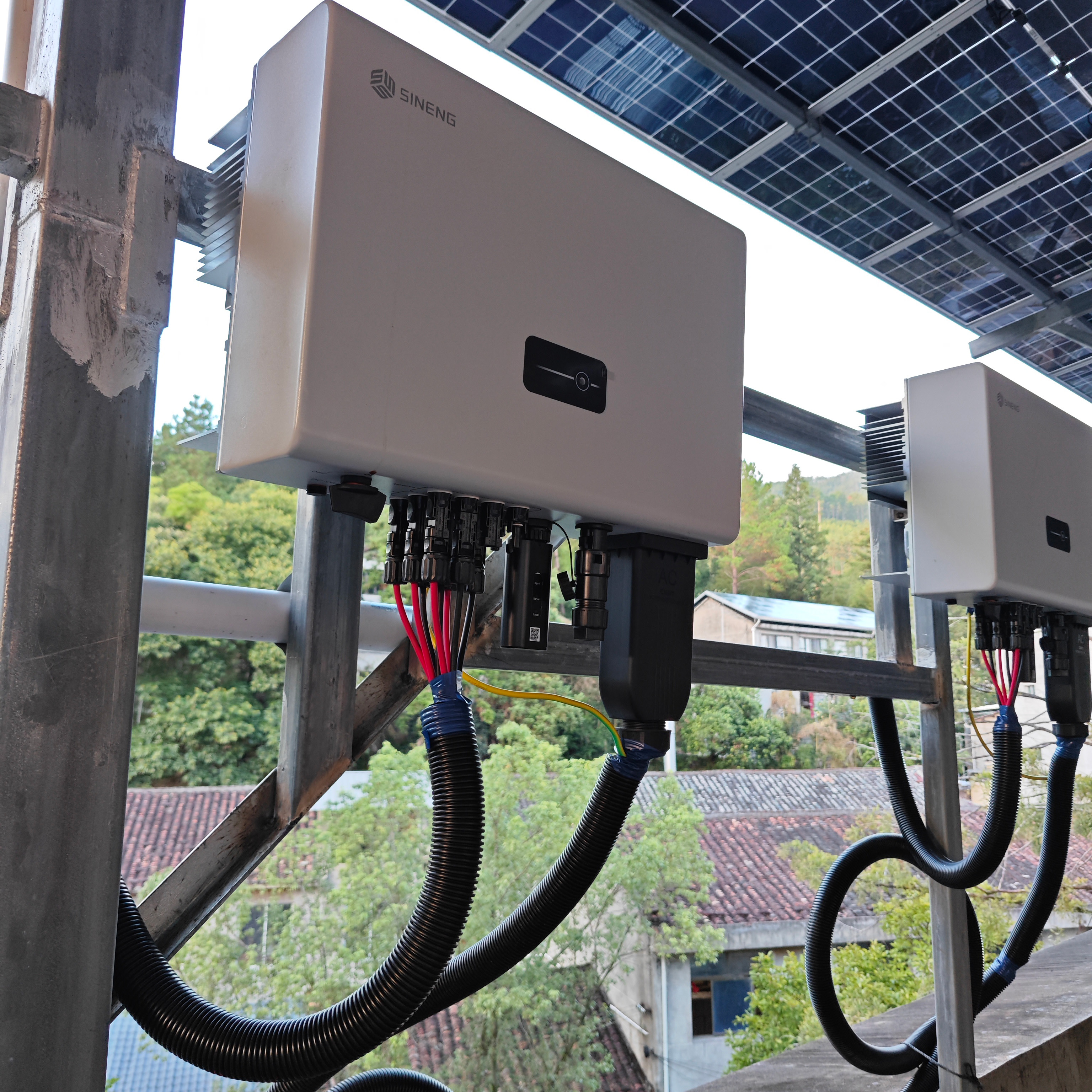Cabling and inverter installation